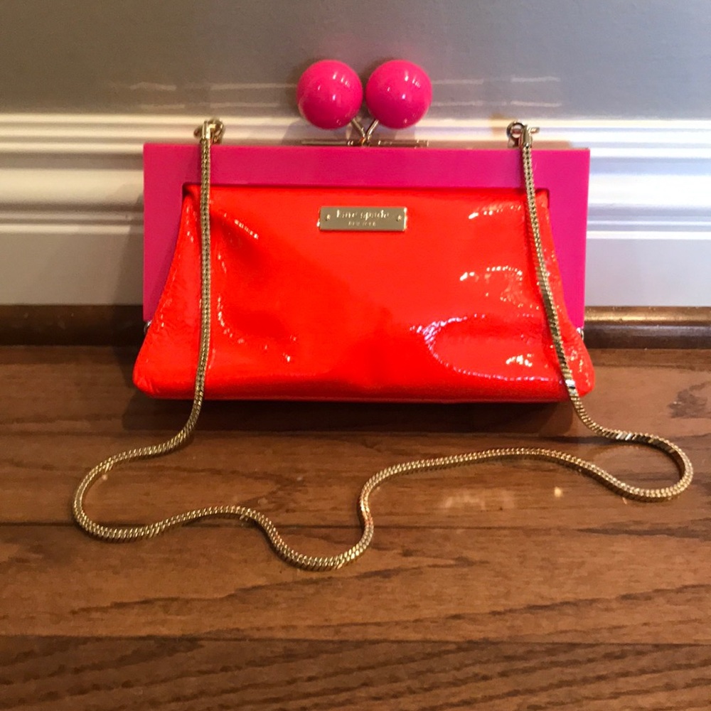 Kate Spade clutch with chain